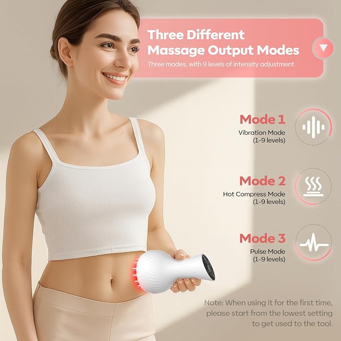 Professional Body Sculpting & Lymphatic Drainage Massage Tool - Heated Vibration Device for Smooth Skin & Deep Relaxation