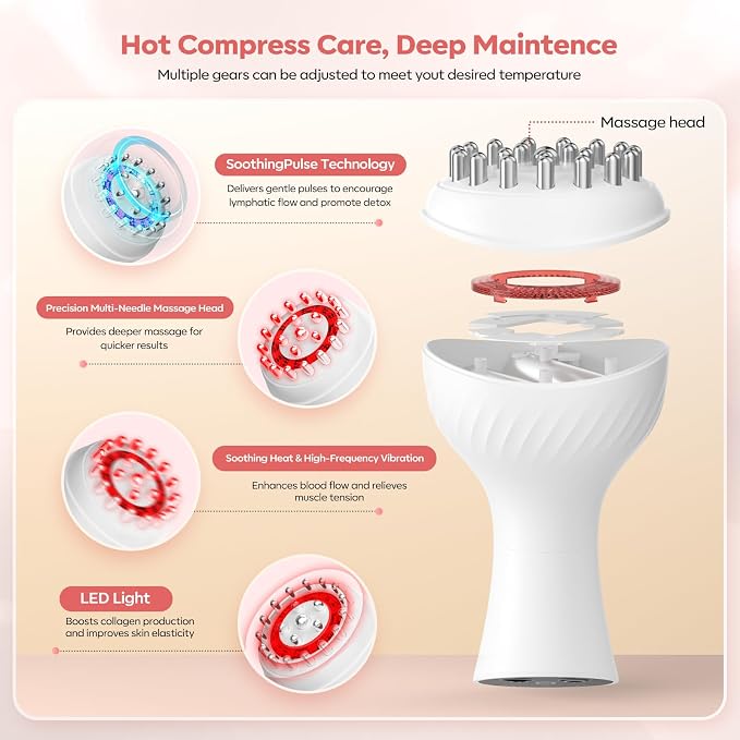 Professional Body Sculpting & Lymphatic Drainage Massage Tool - Heated Vibration Device for Smooth Skin & Deep Relaxation